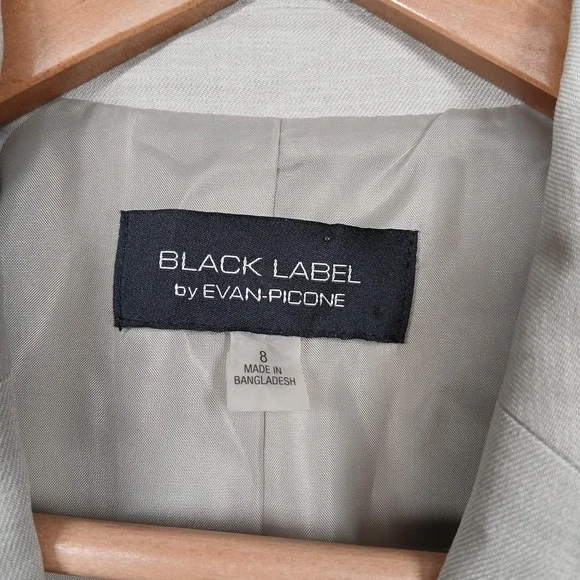 Evan-Picone Black Label Skirt Suit Womens Jacket 8 Skirt 6 Beige 2 Piece Career - Picture 4 of 11